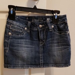 Miss Me Mini Skirt Jeans Size 27 Blue Jeans Cross